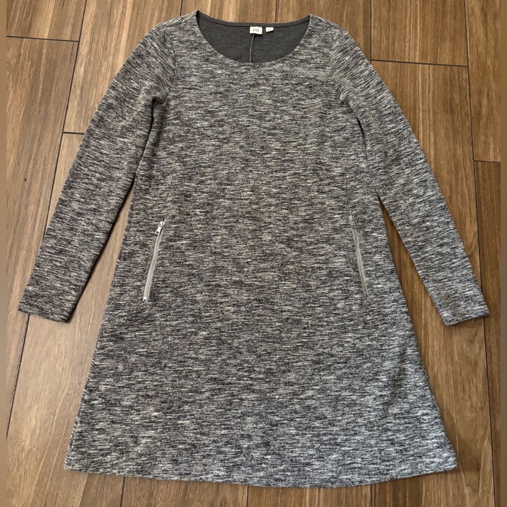 GAP Heathered Gray Crewneck Sweater Dress